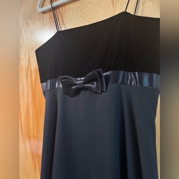 VTG Nightway Collections Formal Midi Dress Velvet Y2K Size 10 Black EUC - Picture 3 of 7